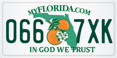 FL license plate 0667XK