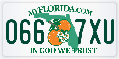 FL license plate 0667XU