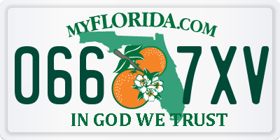 FL license plate 0667XV