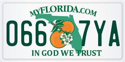FL license plate 0667YA