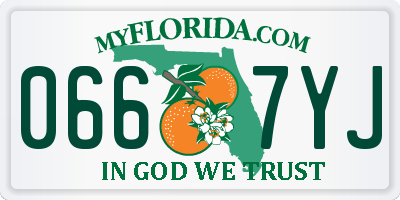 FL license plate 0667YJ