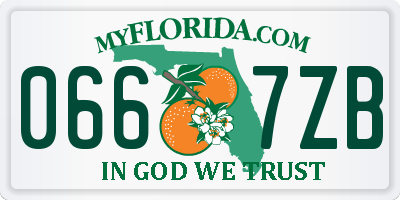FL license plate 0667ZB