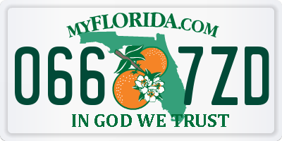 FL license plate 0667ZD
