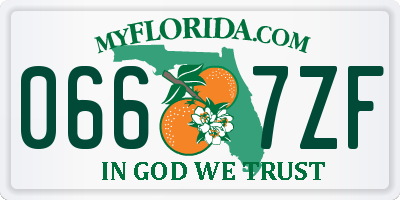FL license plate 0667ZF