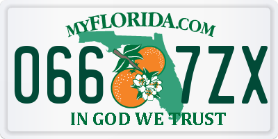 FL license plate 0667ZX