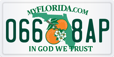 FL license plate 0668AP