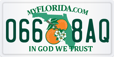 FL license plate 0668AQ
