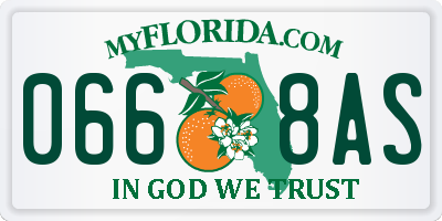 FL license plate 0668AS