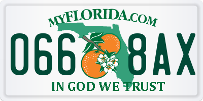 FL license plate 0668AX