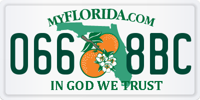 FL license plate 0668BC