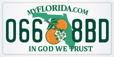 FL license plate 0668BD