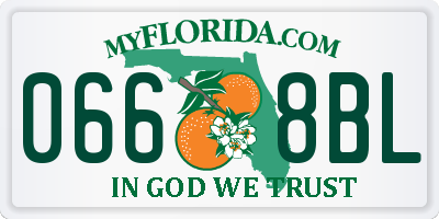 FL license plate 0668BL
