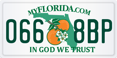 FL license plate 0668BP