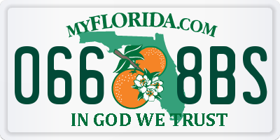 FL license plate 0668BS