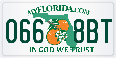 FL license plate 0668BT