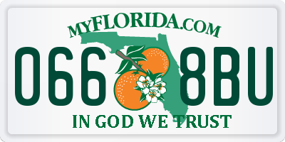 FL license plate 0668BU