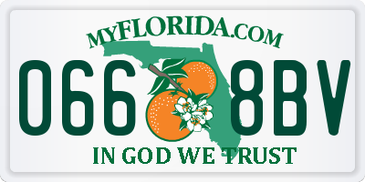 FL license plate 0668BV