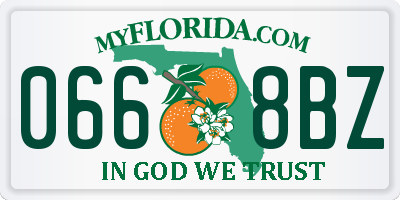 FL license plate 0668BZ