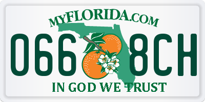 FL license plate 0668CH