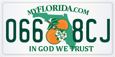 FL license plate 0668CJ