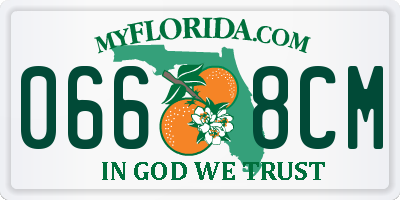 FL license plate 0668CM