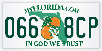 FL license plate 0668CP