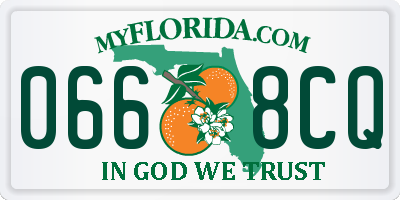 FL license plate 0668CQ