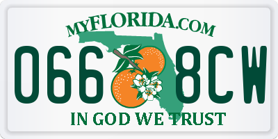FL license plate 0668CW