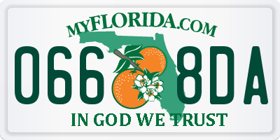 FL license plate 0668DA