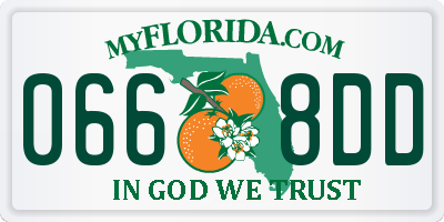 FL license plate 0668DD