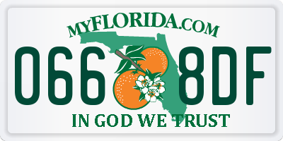 FL license plate 0668DF