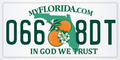 FL license plate 0668DT