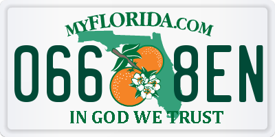 FL license plate 0668EN