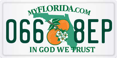 FL license plate 0668EP