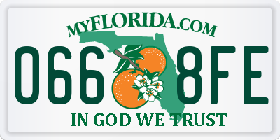 FL license plate 0668FE