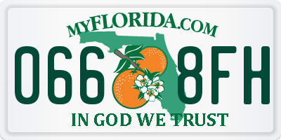 FL license plate 0668FH