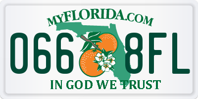 FL license plate 0668FL