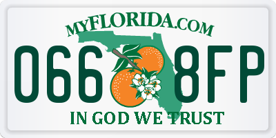FL license plate 0668FP