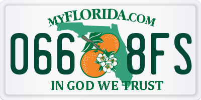 FL license plate 0668FS