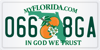 FL license plate 0668GA