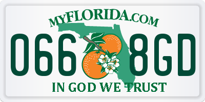 FL license plate 0668GD
