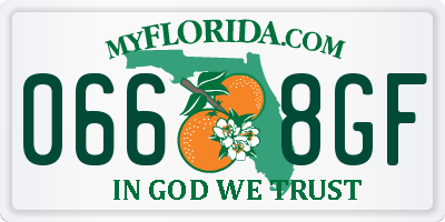FL license plate 0668GF