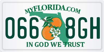 FL license plate 0668GH