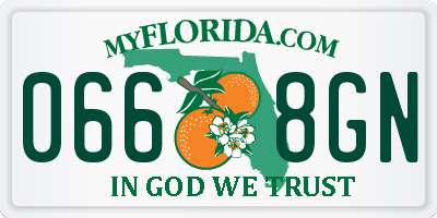 FL license plate 0668GN