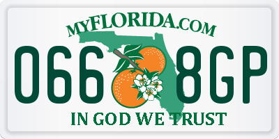 FL license plate 0668GP