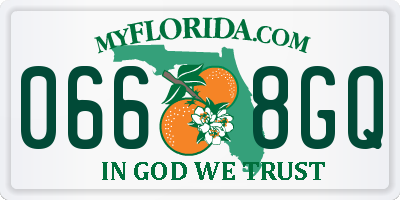 FL license plate 0668GQ