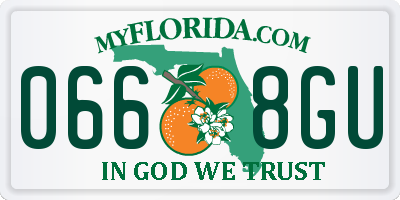 FL license plate 0668GU