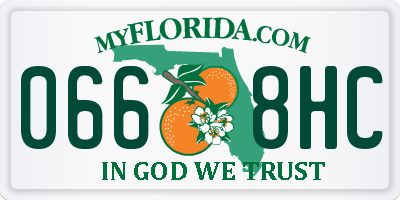 FL license plate 0668HC