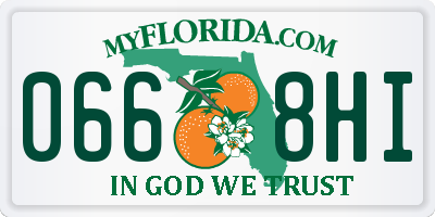 FL license plate 0668HI