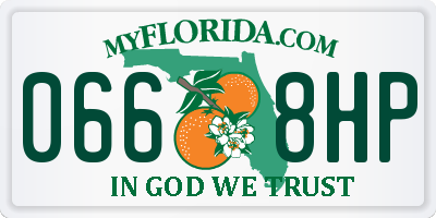 FL license plate 0668HP